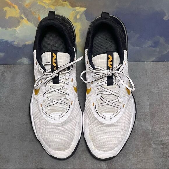 Nike Air Max Alpha Trainer 5 'White Gold Suede' DM0829-101 Men's Sneakers Sz 12 - Picture 15 of 16